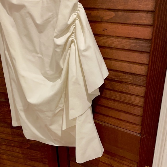Laundry White Ruched Ruffle Dress - Picture 3 of 10